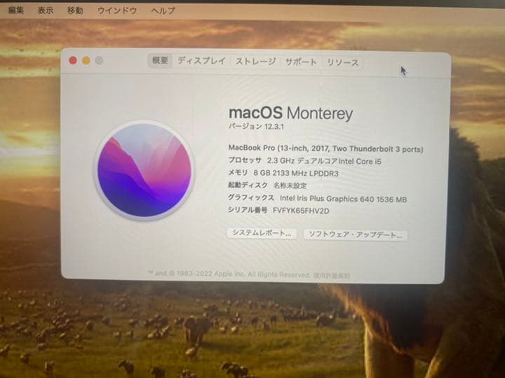 【美品】MacBook Pro 13in 2017