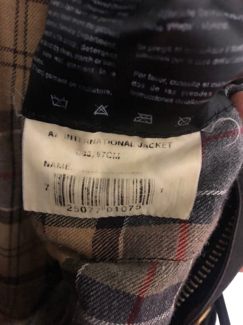 バブアー Barbour INTERNATIONAL ジャケット　38サイズ