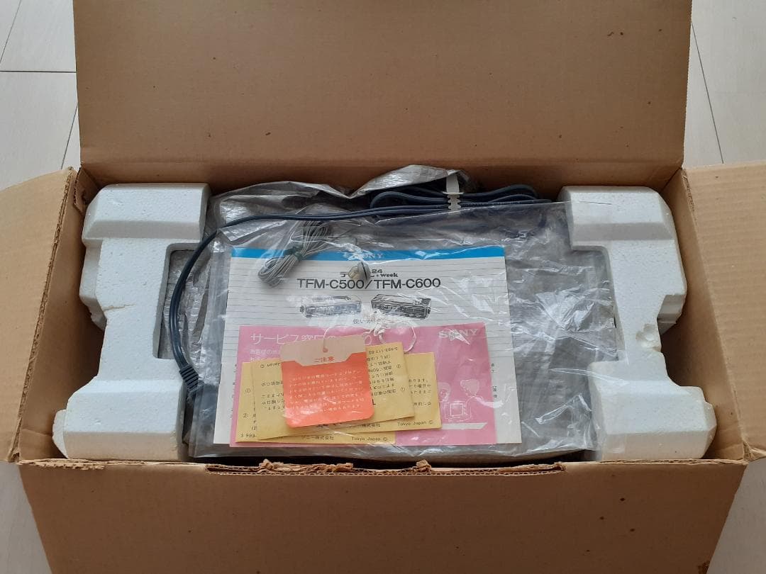 TFM－C600　元箱　取説　パタパタ時計　ラジオ　SONY　ソニー