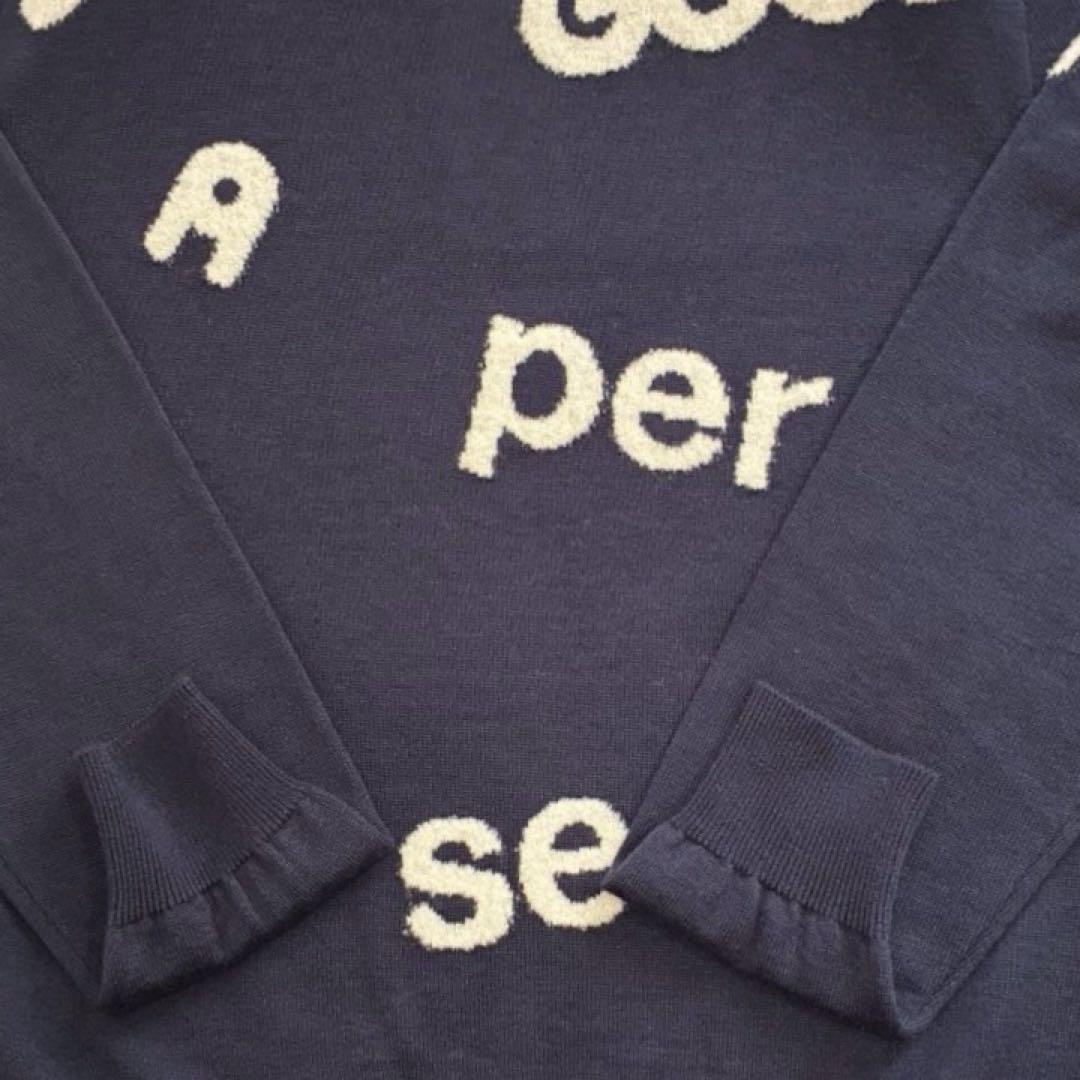 新品タグ付き✨アンパスィ ニット セーター ネイビー LL 日本製 大きいサイズ