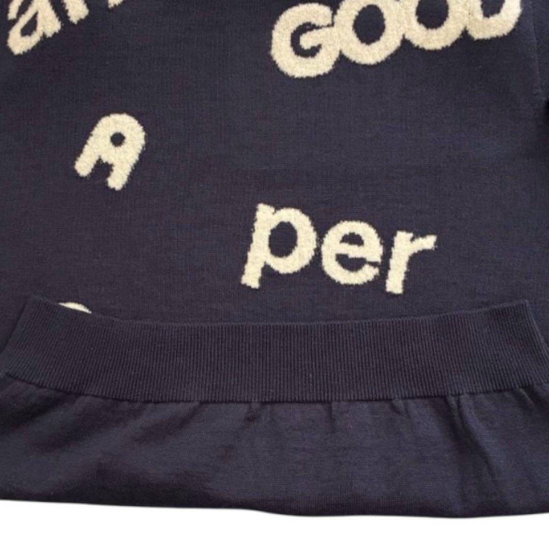 新品タグ付き✨アンパスィ ニット セーター ネイビー LL 日本製 大きいサイズ