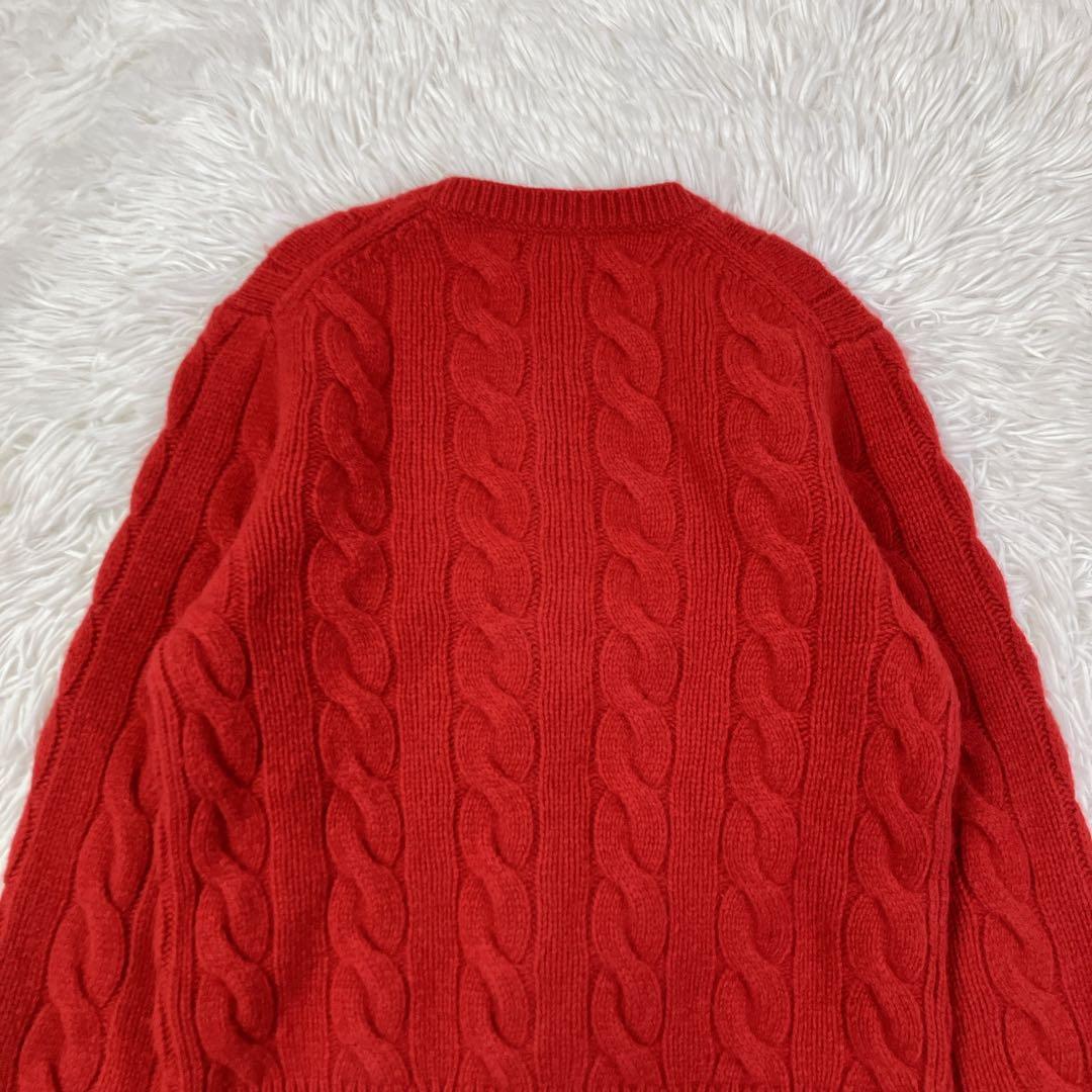 ポロラルフローレン　ケーブルニットカーディガン　ポニー刺繍　カシミヤ　XS