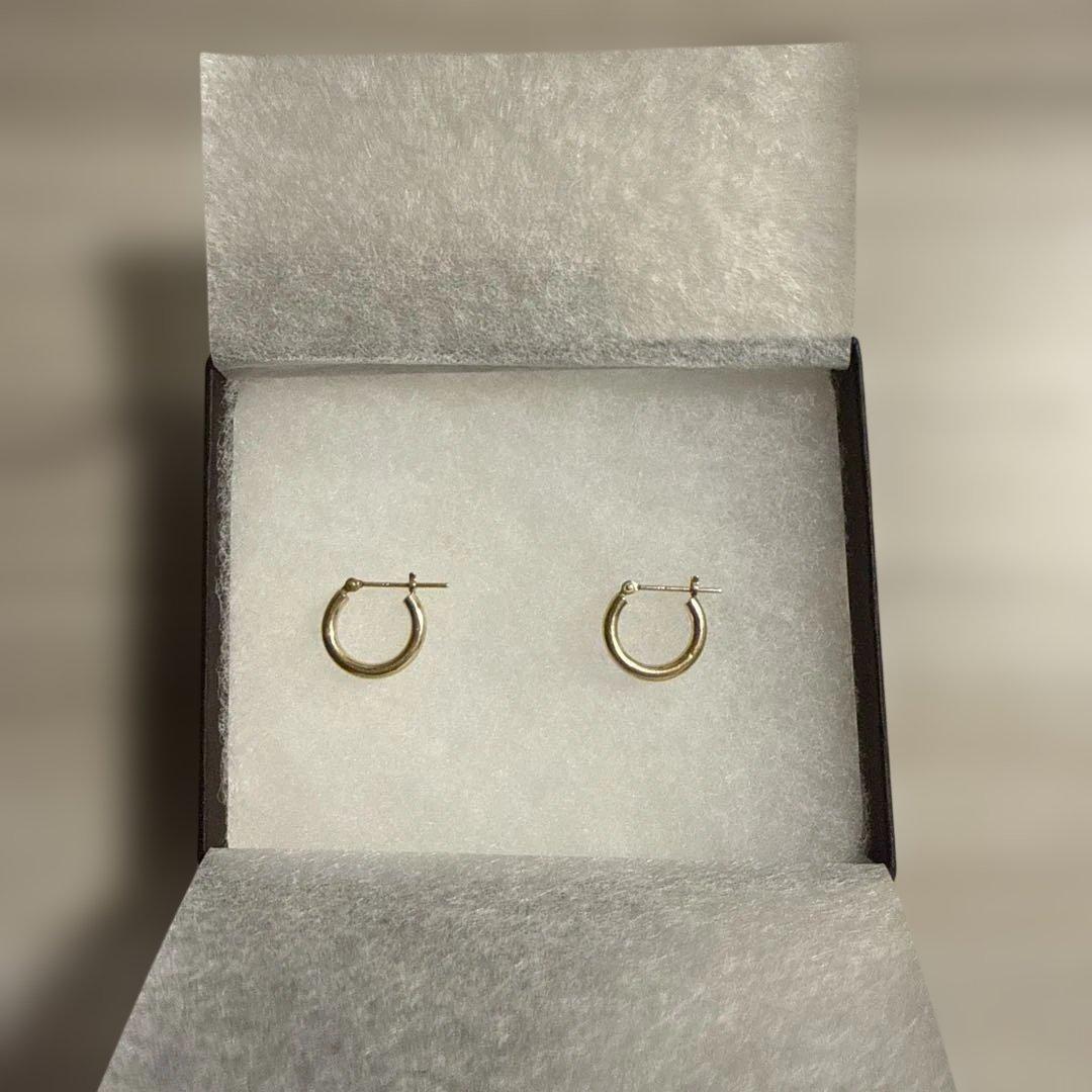 K18ゴールド フープピアス 小型