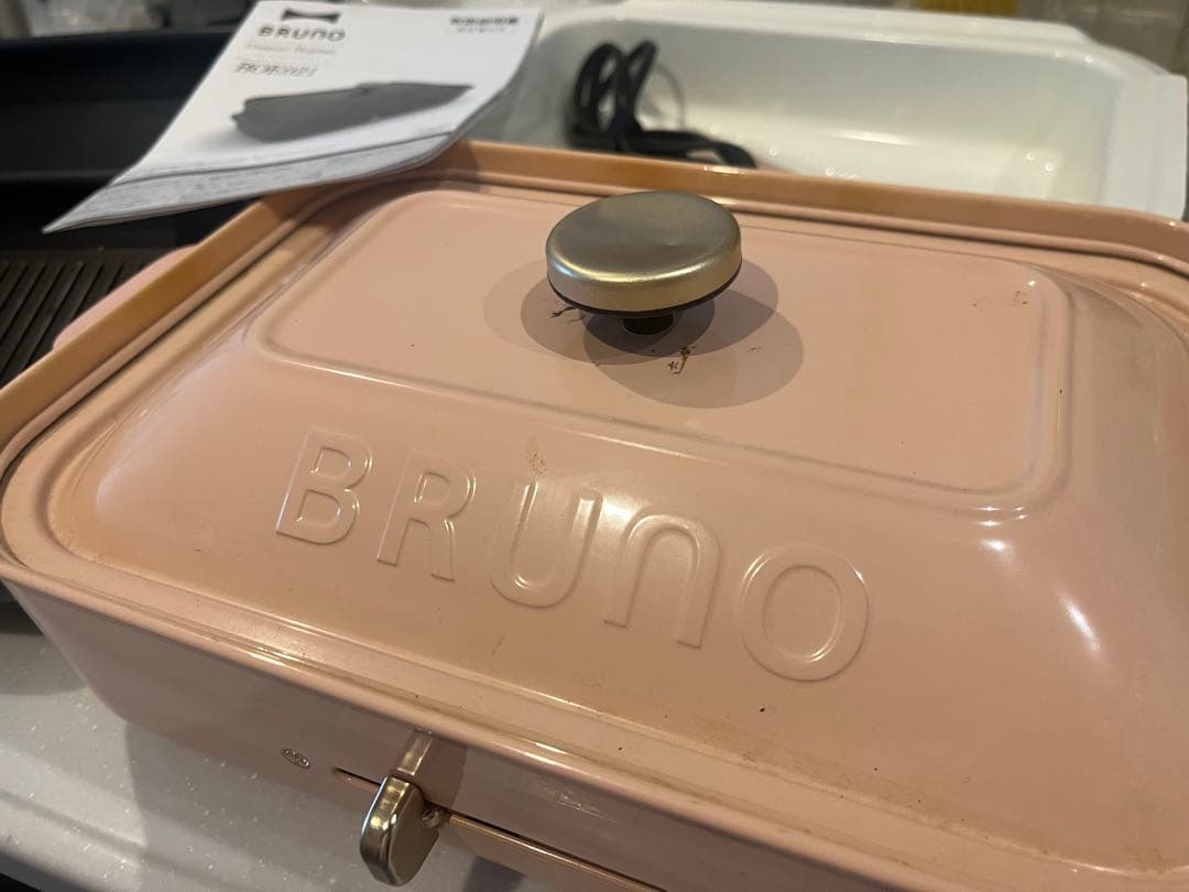 BRUNOホットプレート ピンク　ブルーノ　5点セット　取扱説明書付き鍋たこ焼き