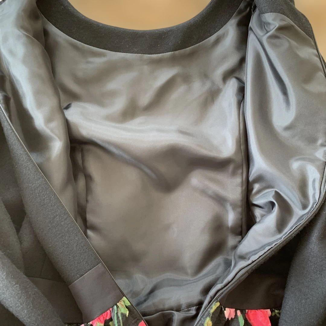 エムズグレイシー　ニットジャージフラワープリントワンピース