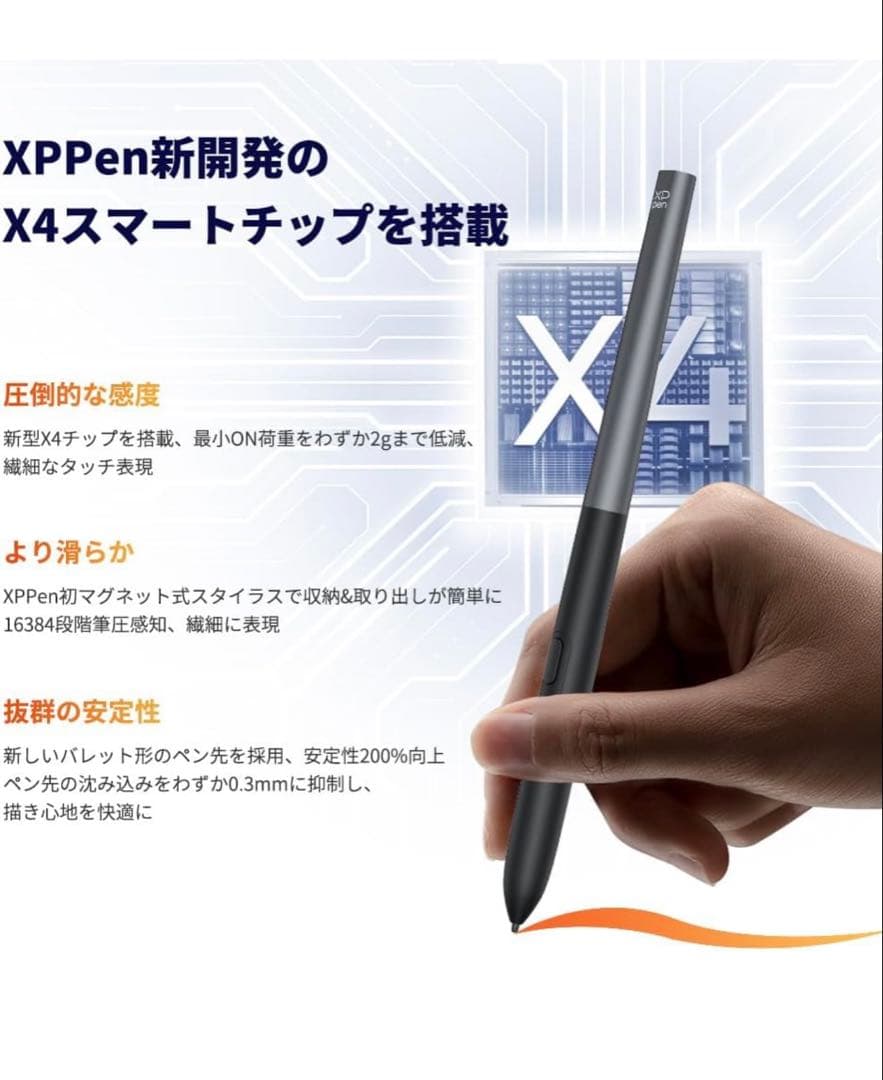 XPPen 液タブ Artist 12 3rd X4チップ搭載ペンタブレット