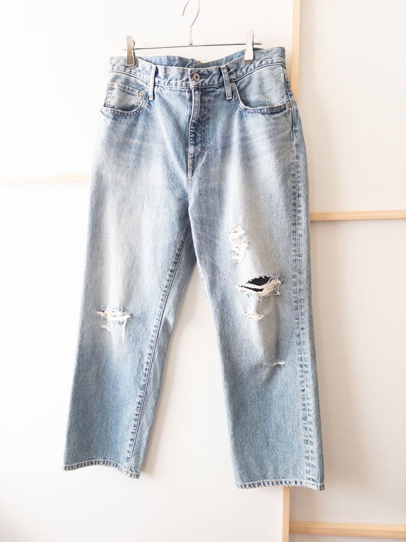 ジャーナルスタンダードラックス13OZデニム ダメージテーパー5PK