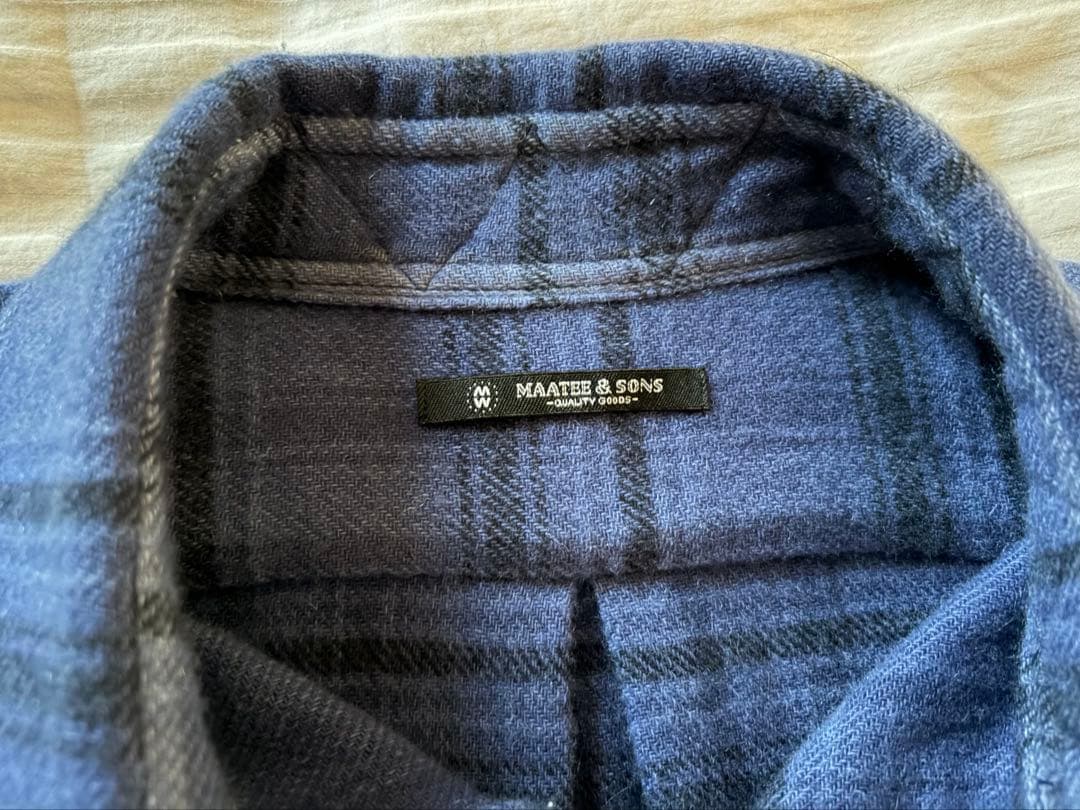 新品　MAATEE&SONS25AW CASHEMERE NEL SHIRTS