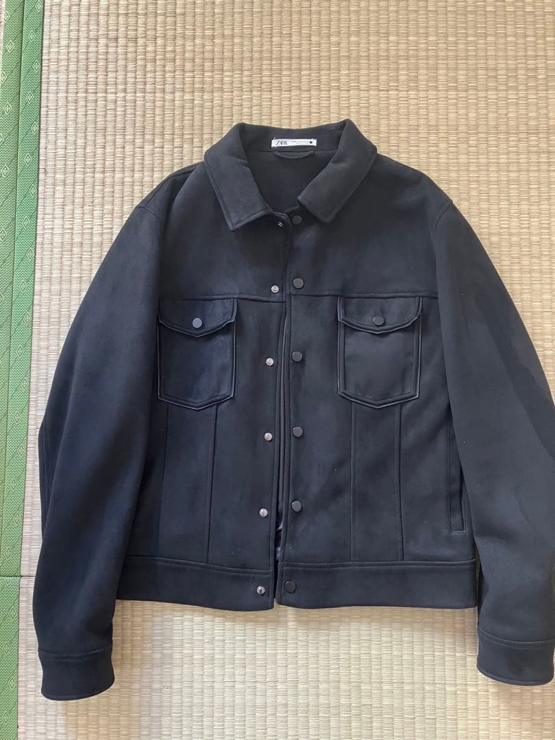 ブラック スエード風 ジャケット