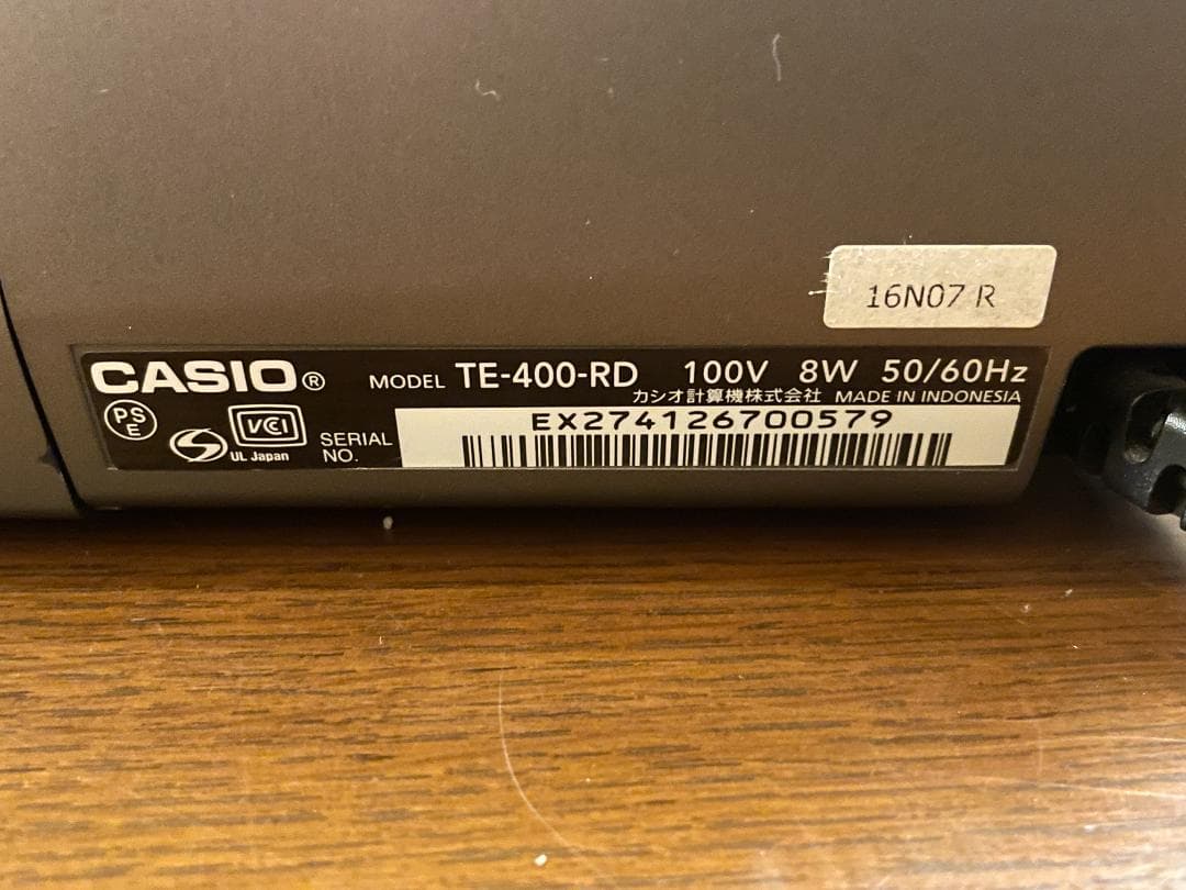 カシオ レジスター TE-400-RD レッド