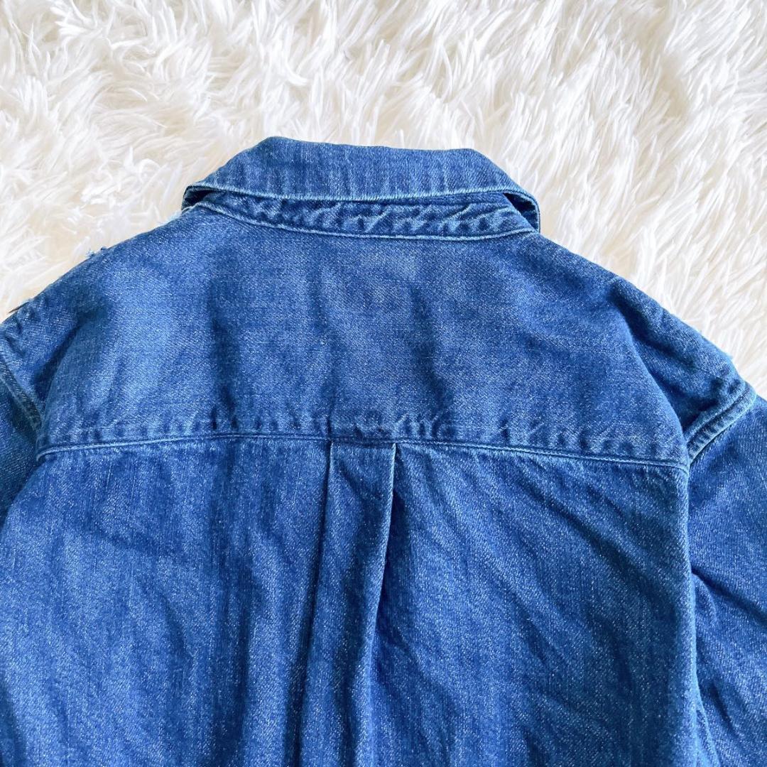 ＊美品【キャピタル】インディゴシャツワンピース　ホーボードレス　ベルト　0