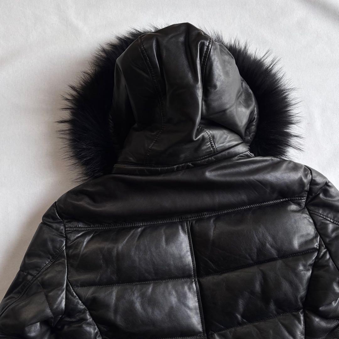 90s-00s TORNADO MART leather down BLK 名作