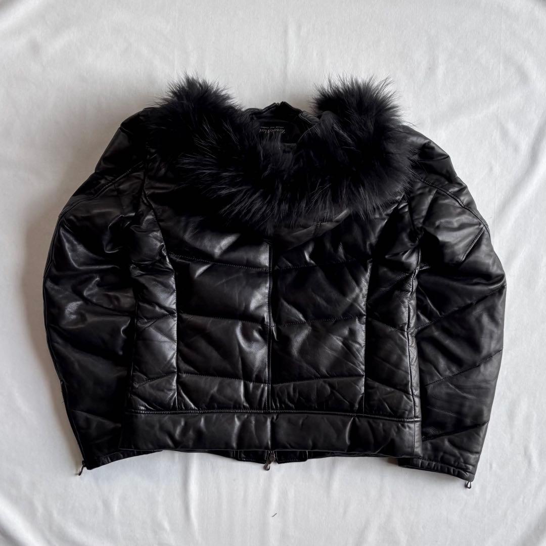 90s-00s TORNADO MART leather down BLK 名作