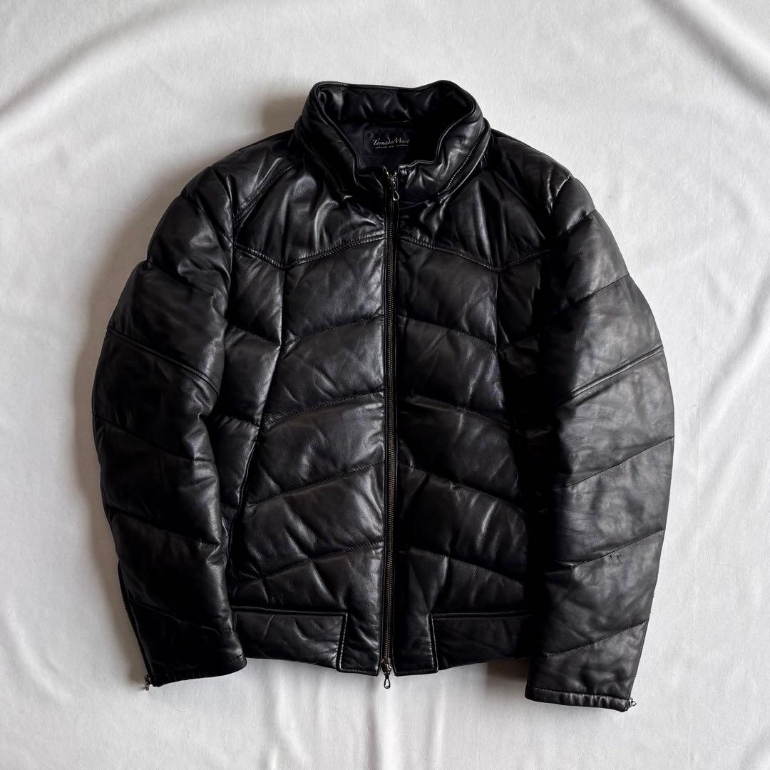 90s-00s TORNADO MART leather down BLK 名作