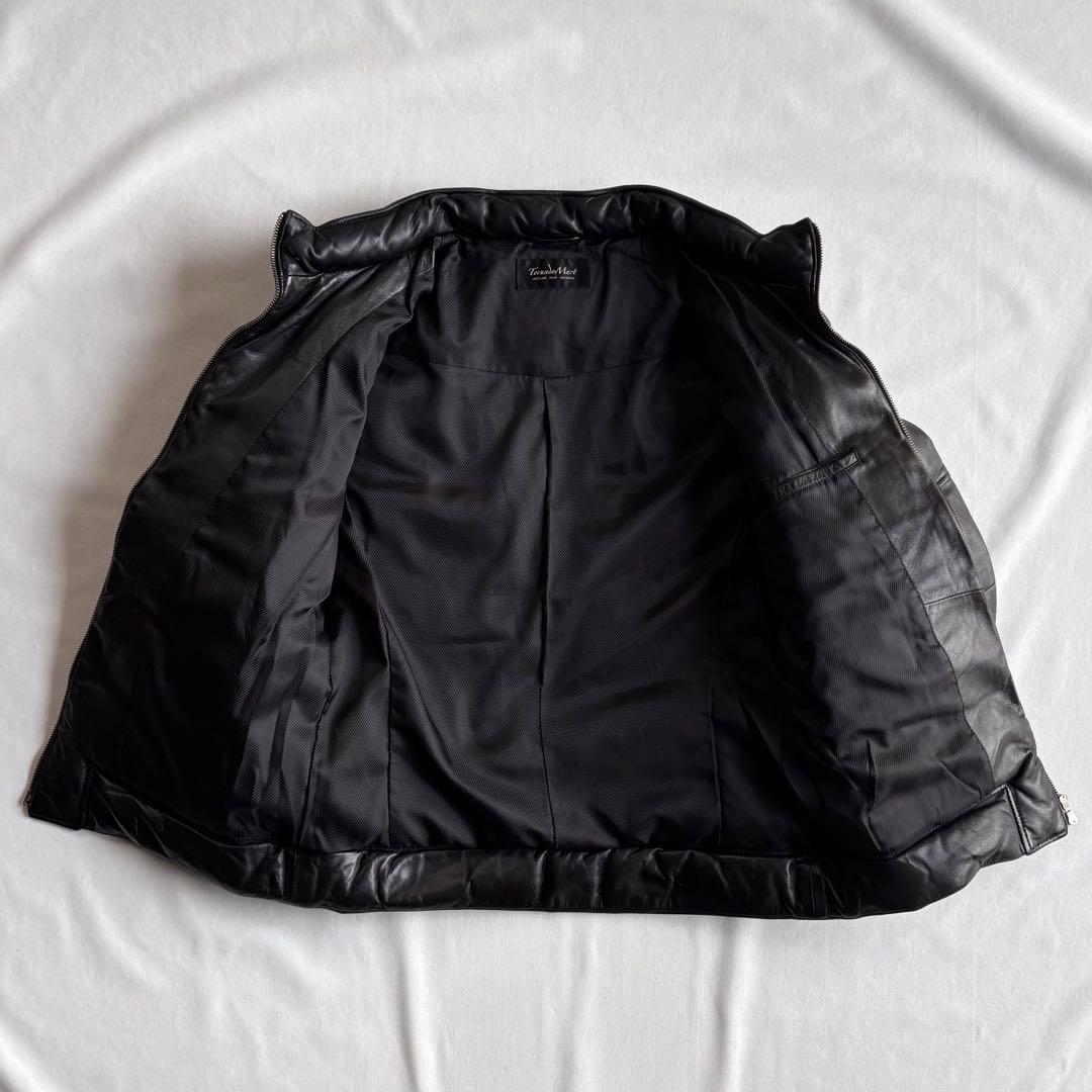 90s-00s TORNADO MART leather down BLK 名作