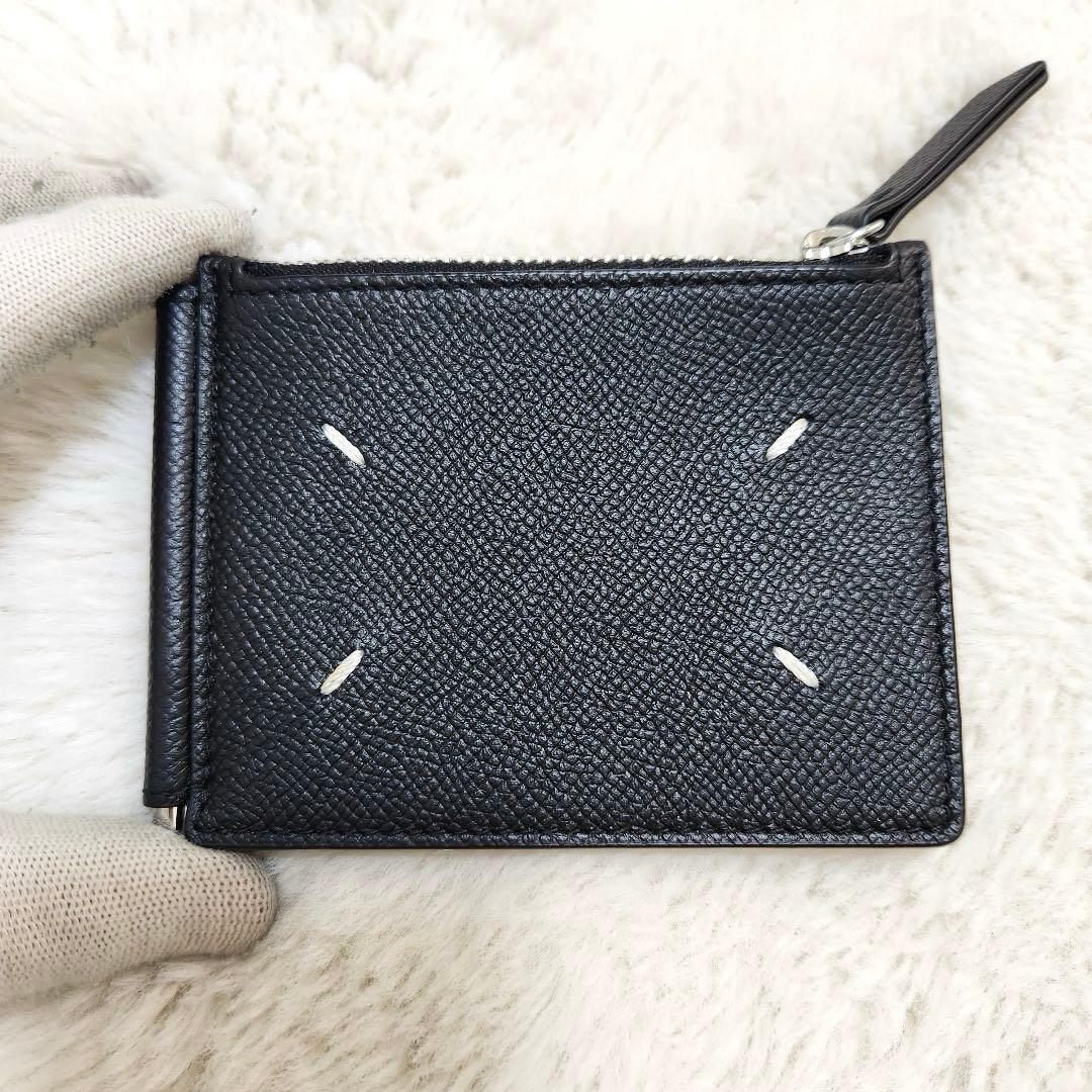 ✨新品未使用　付属品完備✨マルジェラ　マネークリップ　小銭入れ　ステッチ　黒