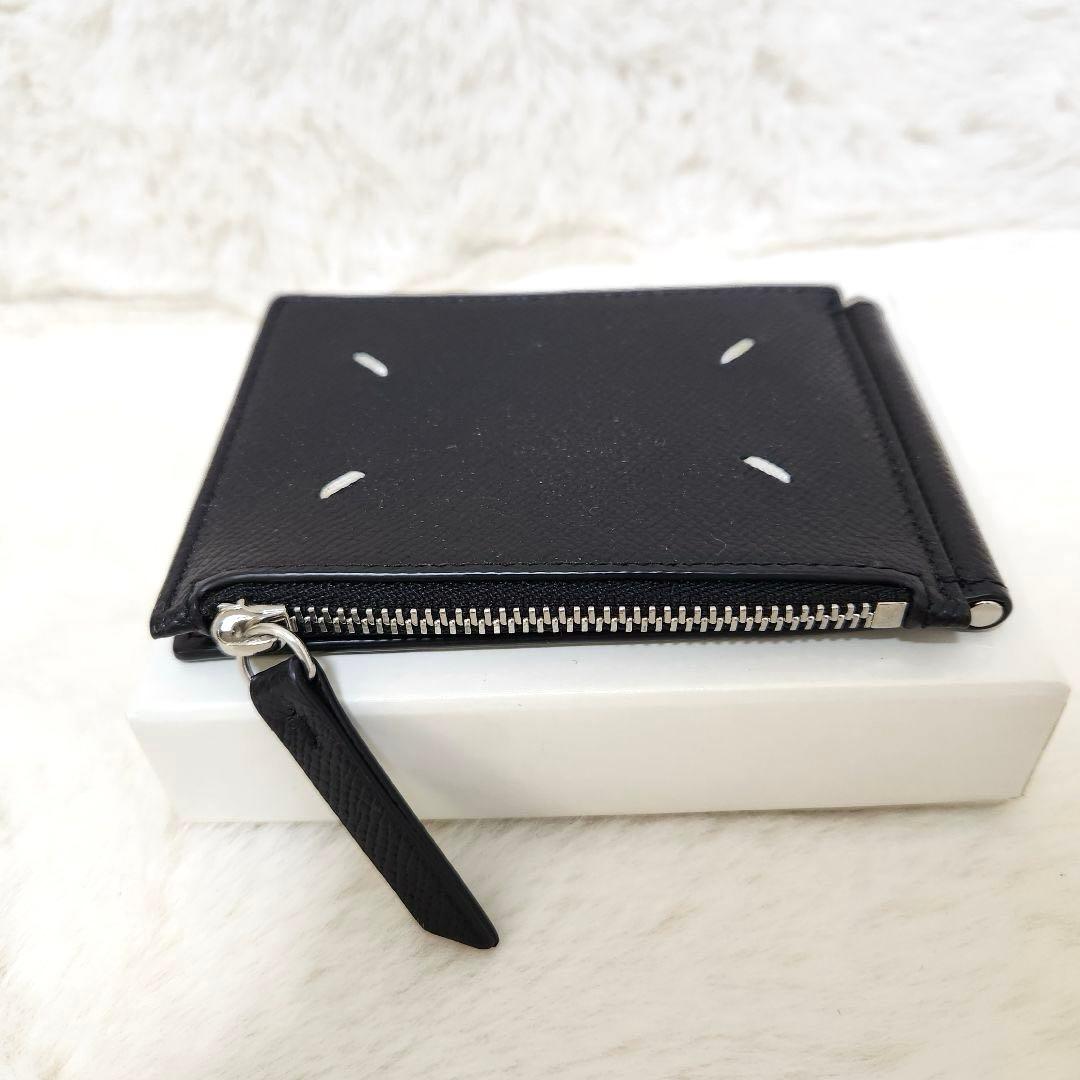 ✨新品未使用　付属品完備✨マルジェラ　マネークリップ　小銭入れ　ステッチ　黒