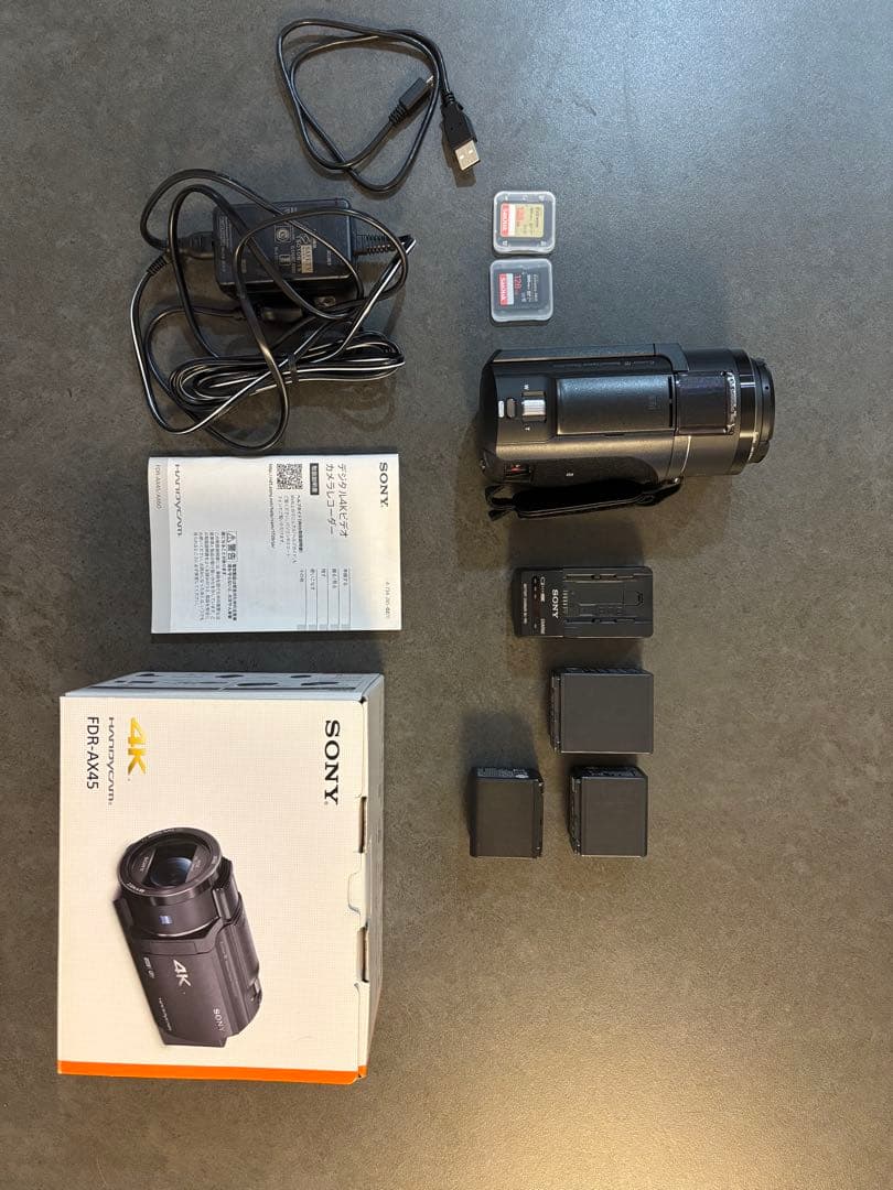 【中古/付属品多数】SONY FDR-AX45 4Kビデオカメラ