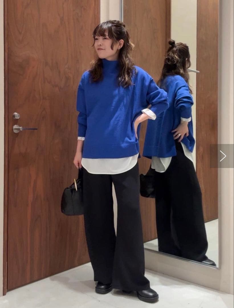 [ガランテ人気No. 1ニット]全骨格着痩せが叶う　オーバータートルニット