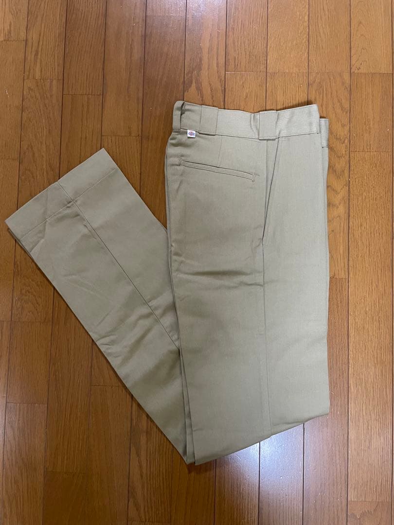 70s USA製 ディッキーズ ／チビタグ ／アルミZIP／ベージュ／w26