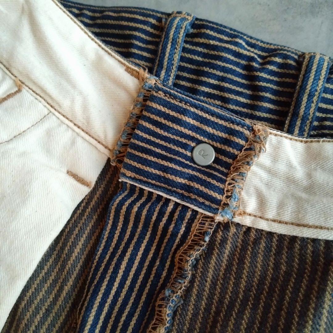 45R モンブラウンヒッコリーの908山ペインターパンツ ストライプ　28