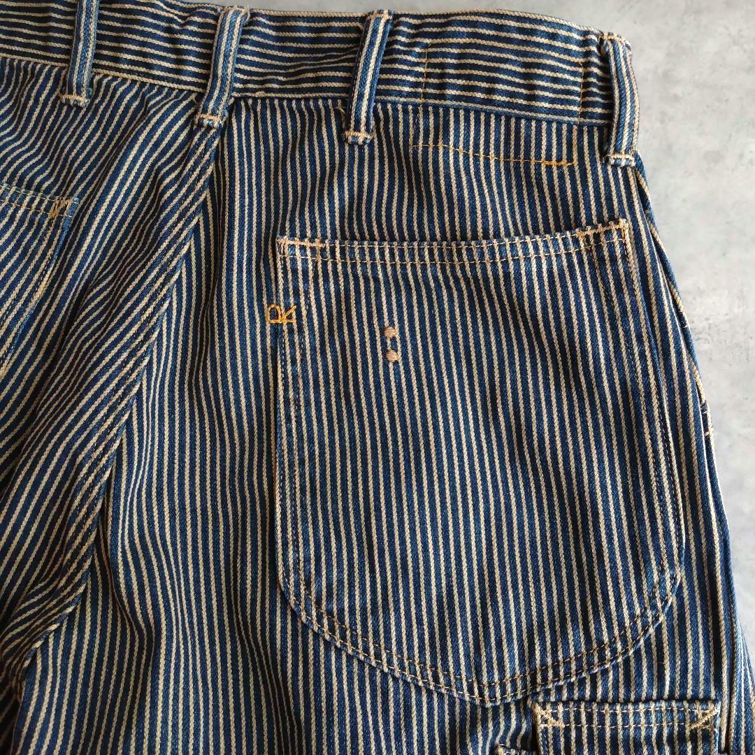 45R モンブラウンヒッコリーの908山ペインターパンツ ストライプ　28