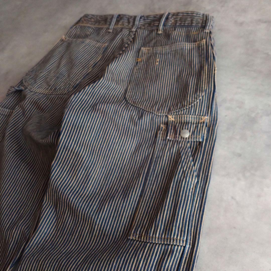 45R モンブラウンヒッコリーの908山ペインターパンツ ストライプ　28