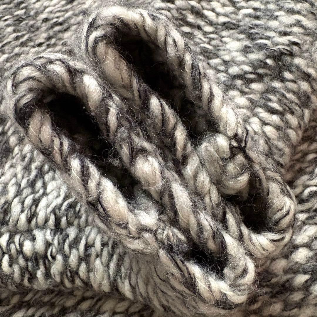 ★モヘア混合★ EMPORIO ARMANI ニット 厚手 イタリア製 白×黒