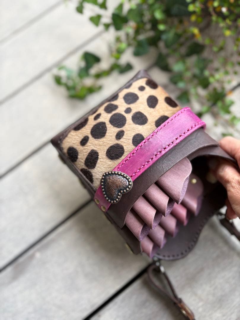 手染めチョコ、ハラコダルメシアンの大容量シザーケース