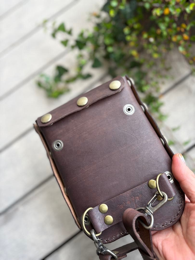 手染めチョコ、ハラコダルメシアンの大容量シザーケース