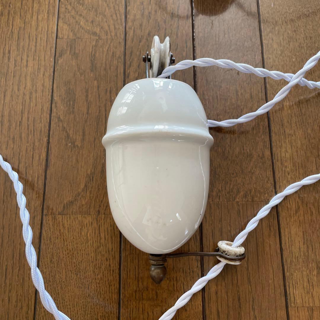 アンティーク　吊り下げ　滑車　ライト