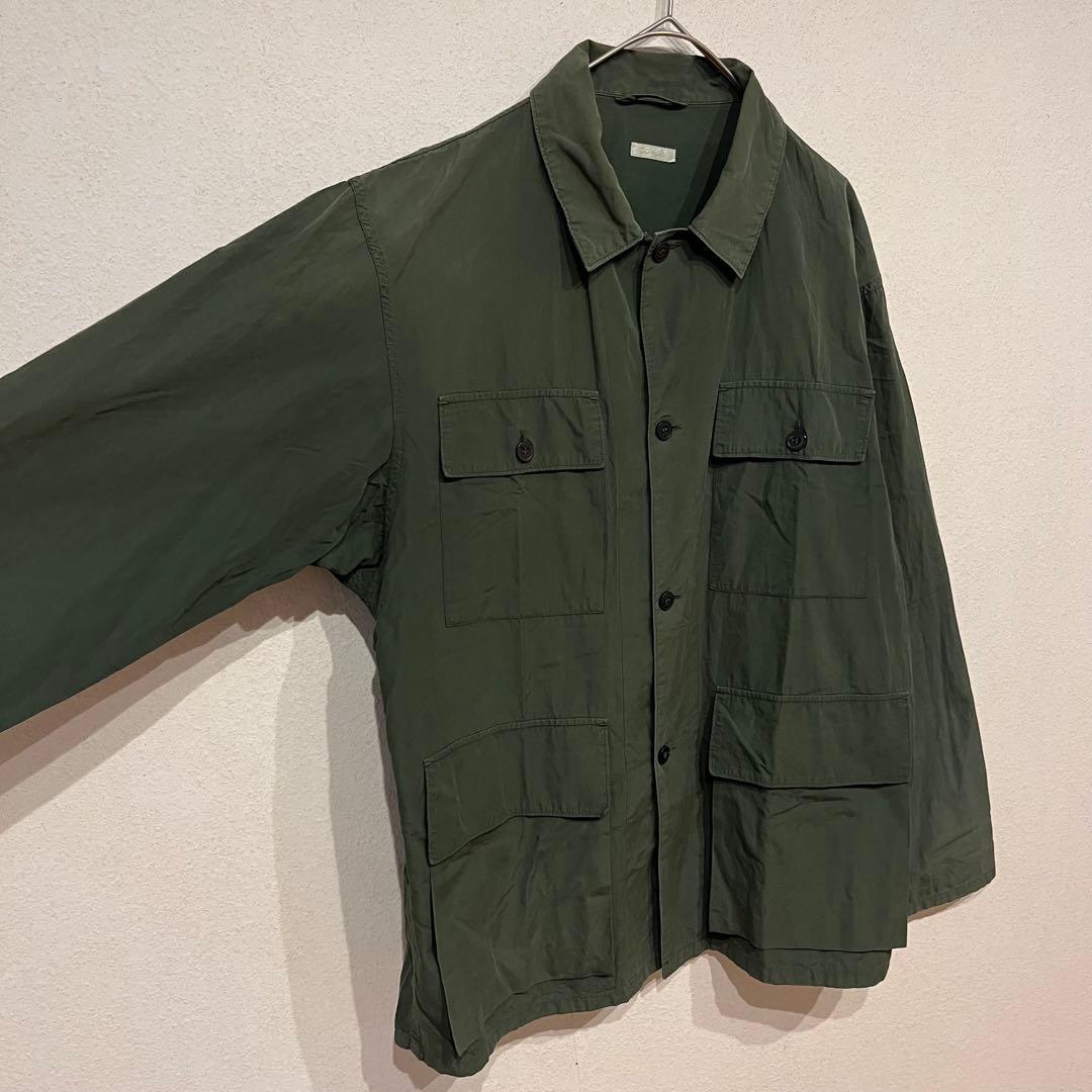 COMOLI コモリ サファリ シャツ カーキ