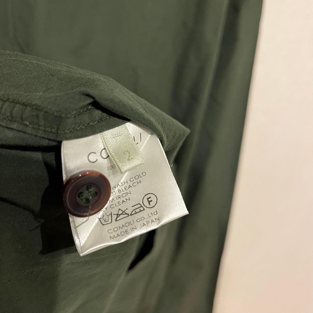 COMOLI コモリ サファリ シャツ カーキ