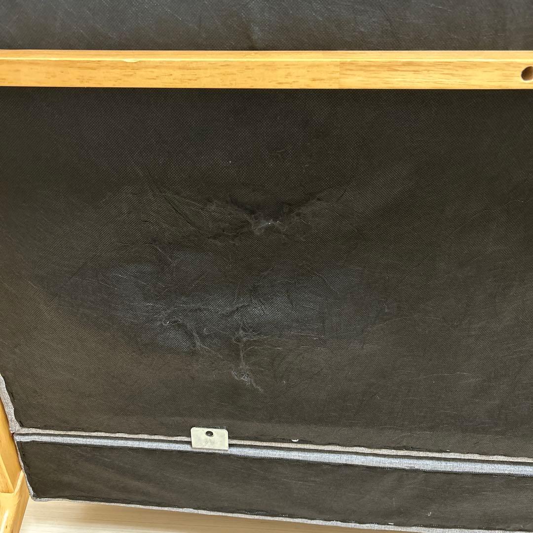 カウチソファ　2人掛け　布張りシンプル　グレー