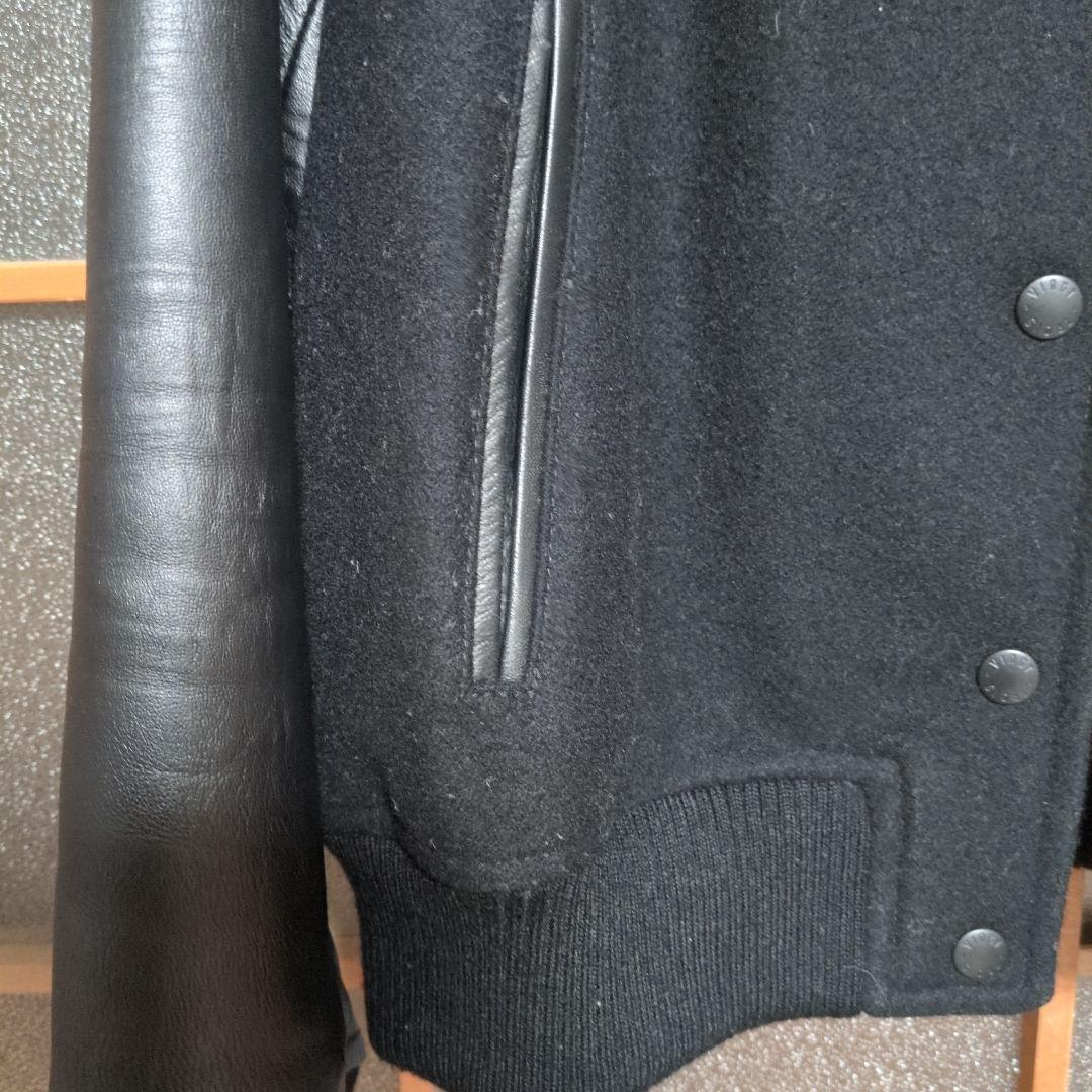 23区　大きいサイズ44 ブラック スタジャン ウールレザー