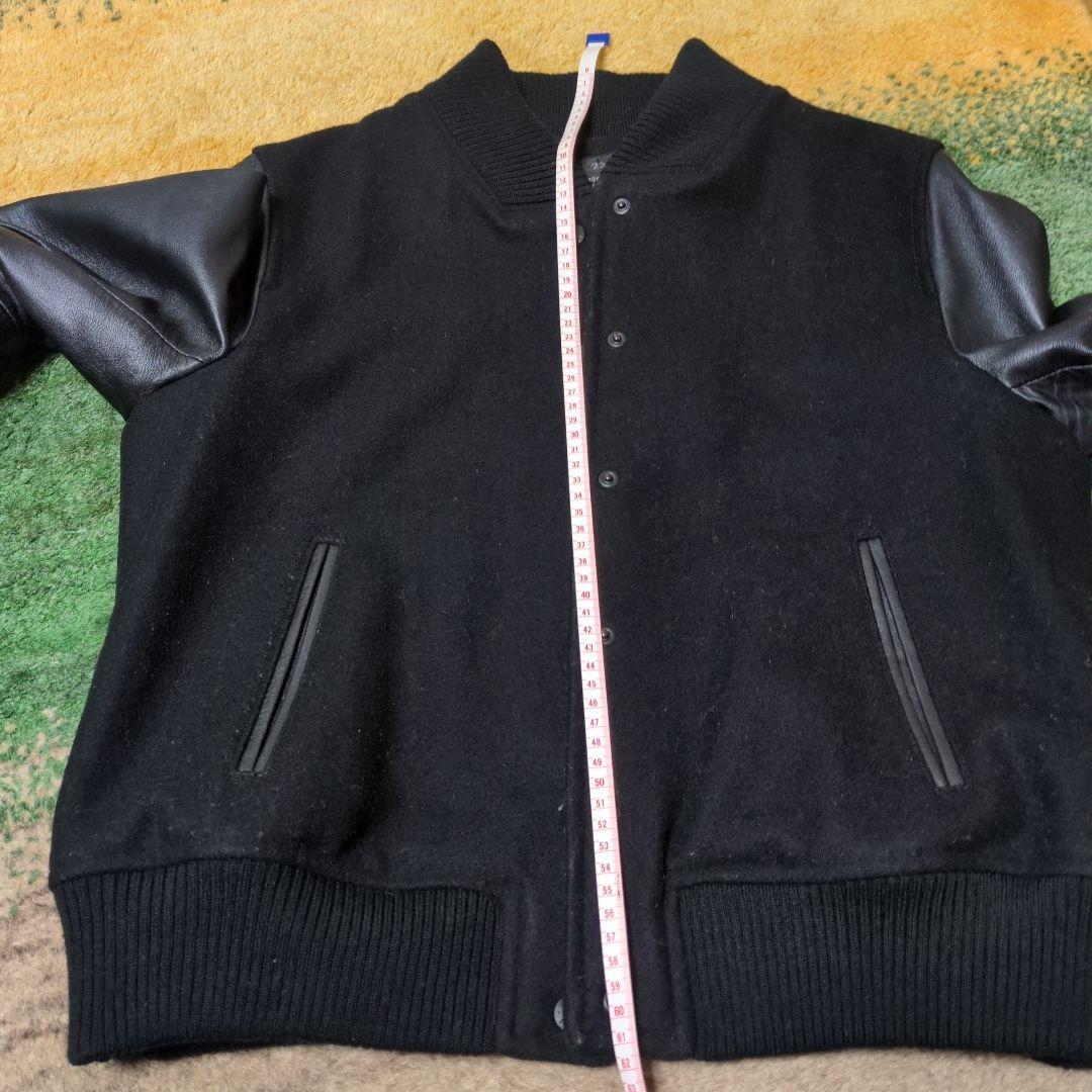 23区　大きいサイズ44 ブラック スタジャン ウールレザー