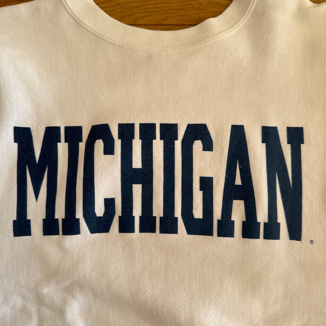 Champion リバースウィーブ MICHIGAN 90s スウェット 袖目