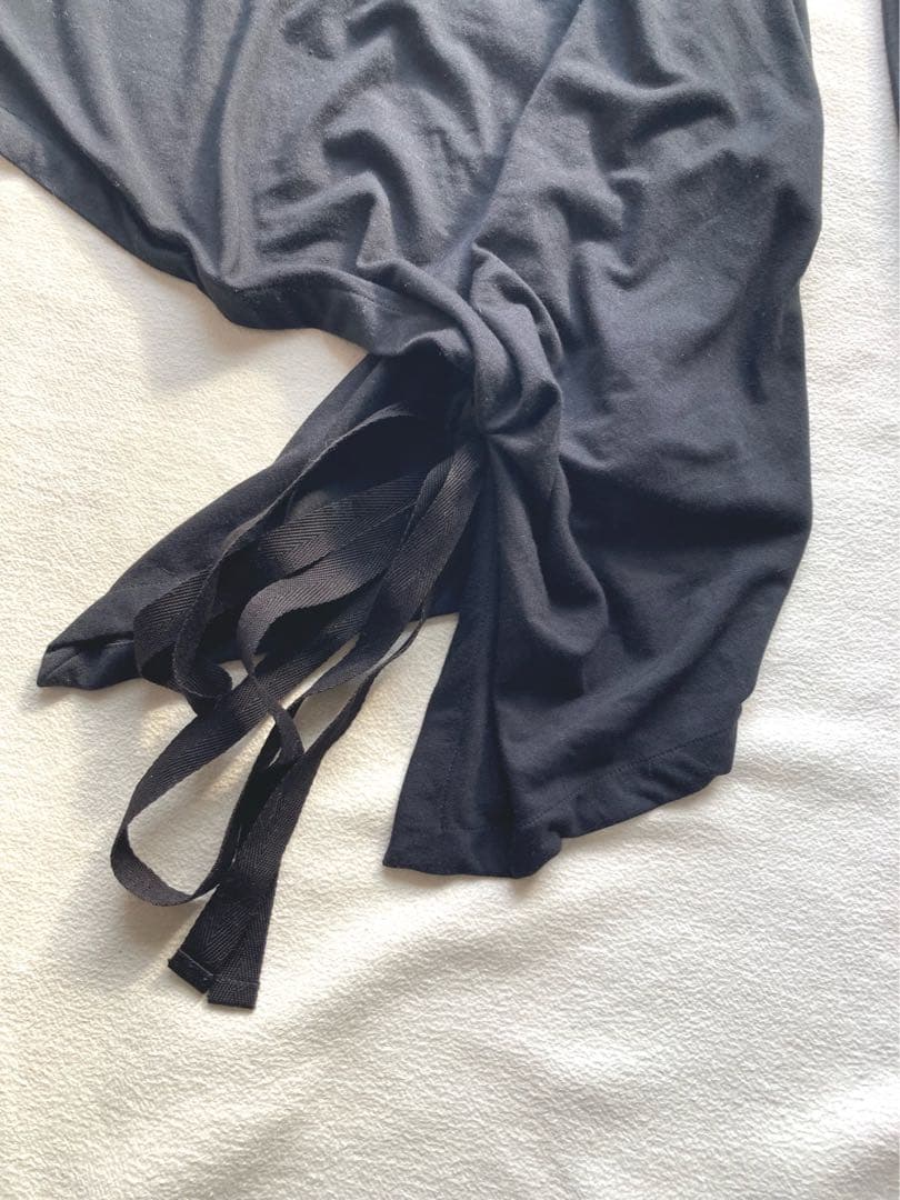 ANN DEMEULEMEESTER アシンメトリー　変形カットソー　黒　美品