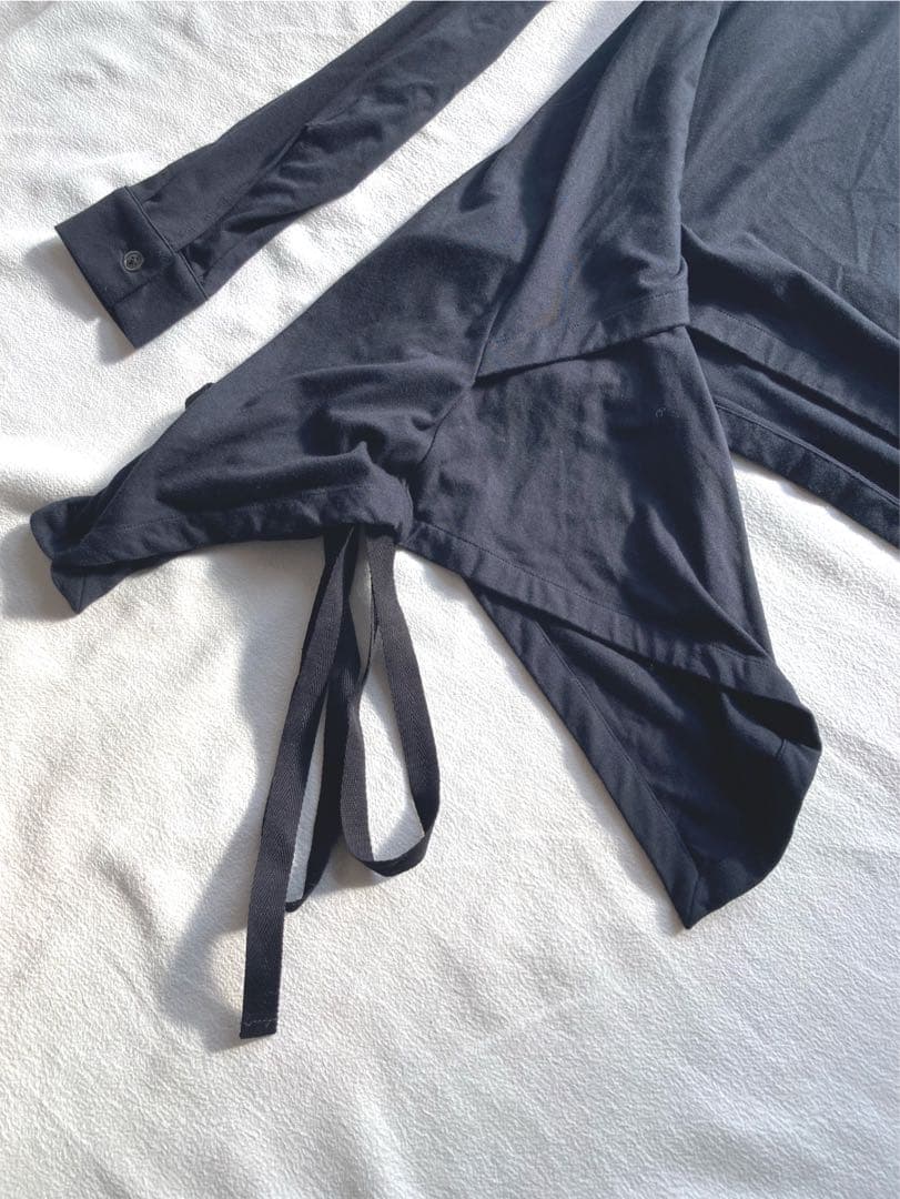 ANN DEMEULEMEESTER アシンメトリー　変形カットソー　黒　美品