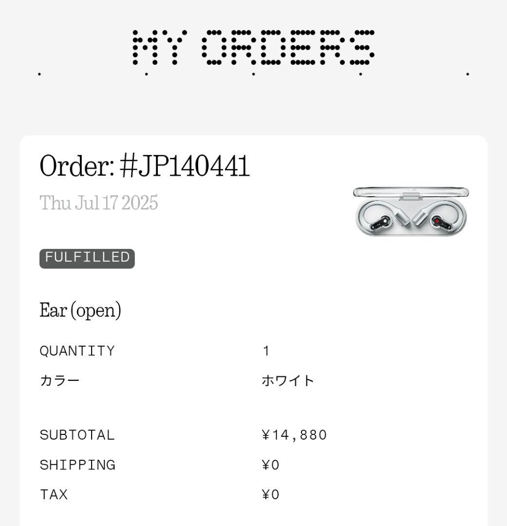 Nothing Ear (open) オープンイヤーイヤホン