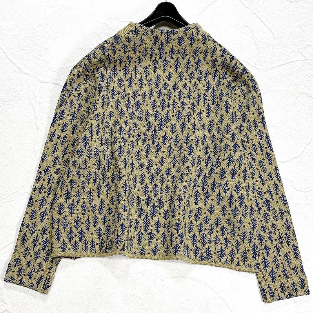 ✨美品✨パラスパレス　ジャガード　ボトル襟　ニット　総柄　ウール 100%