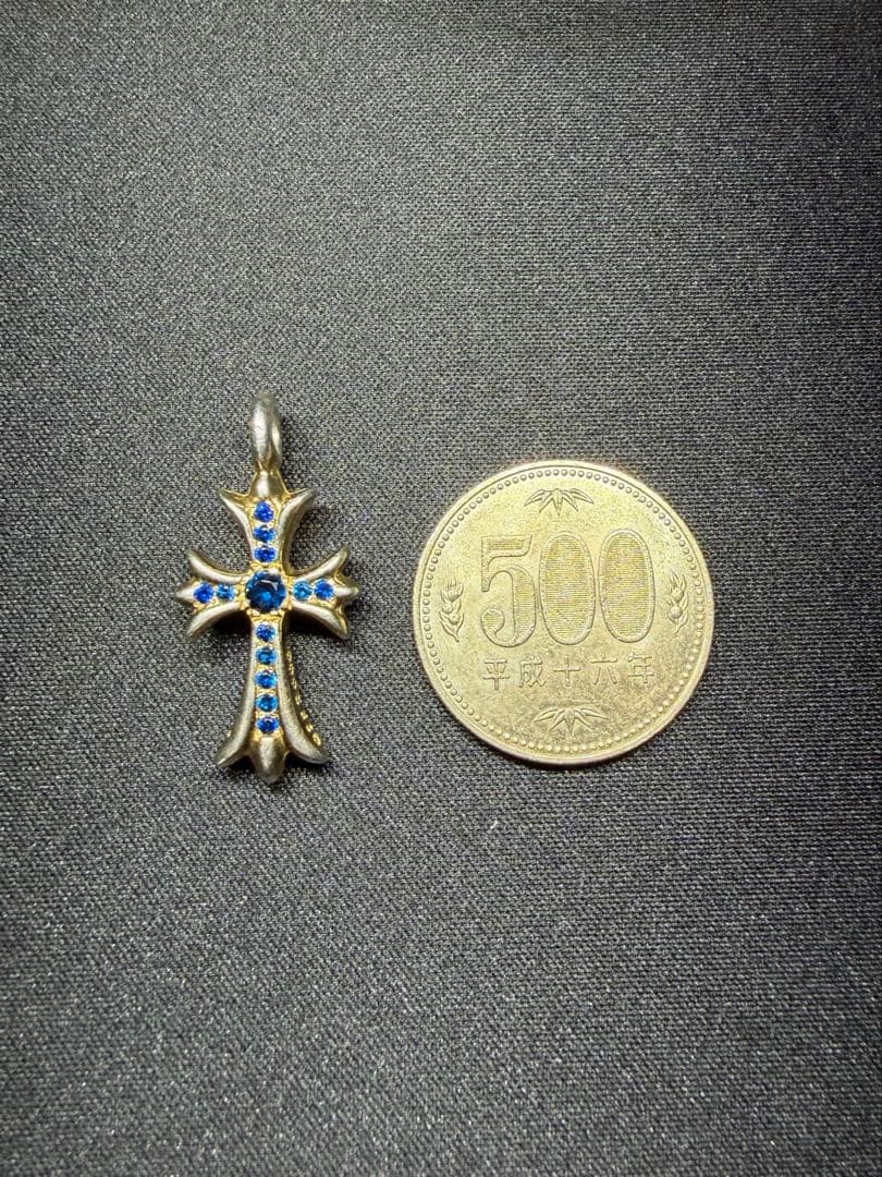 クロムハーツ タイニーファットクロス サファイア 925 2000年製 正規品