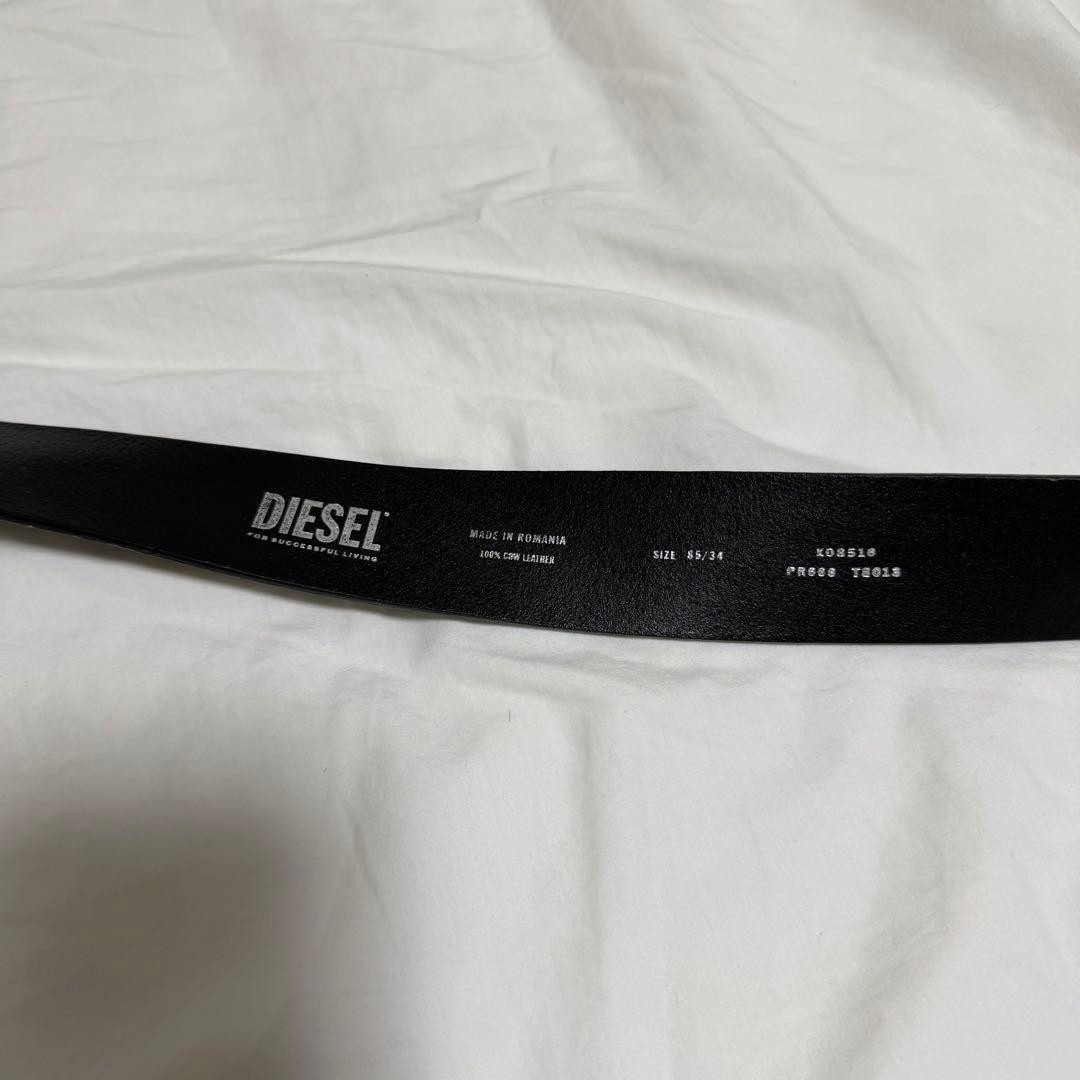 diesel黒カウレザーベルト