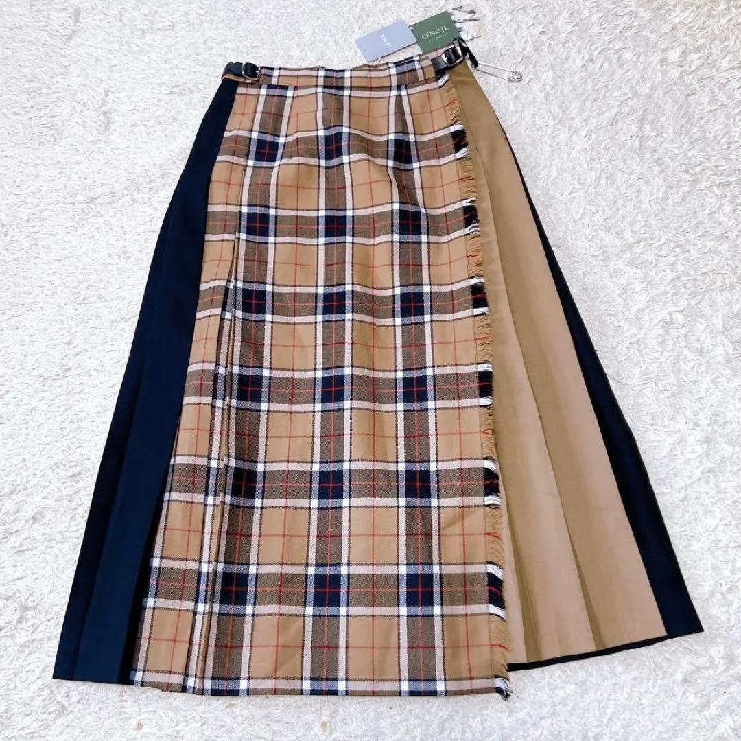 新品未使用タグ付き　オニールオブダブリンIENA別注　キルトロングスカート　L