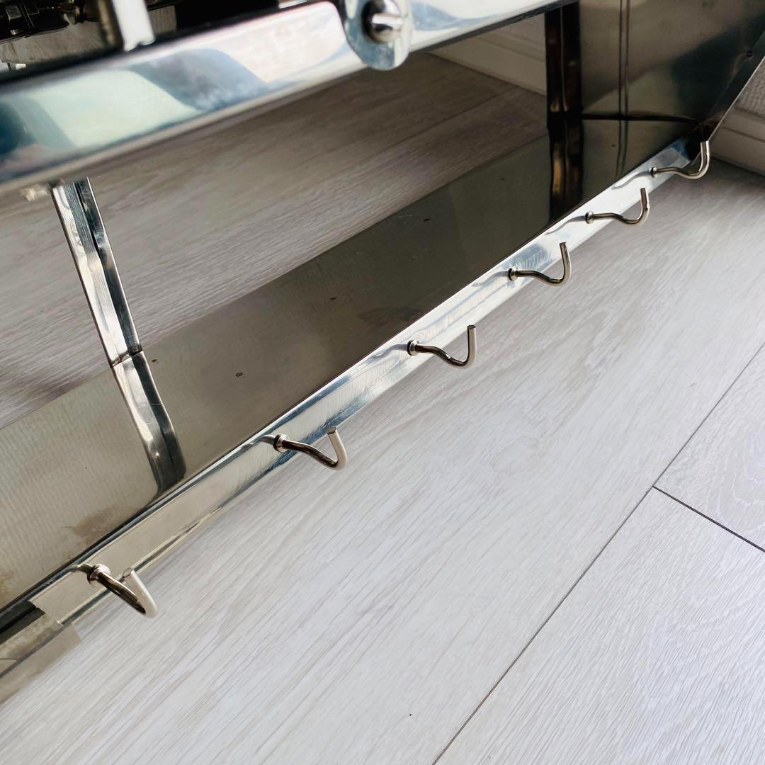 【新品未使用】インディアンキッチンラック　ステンレススチール　74cm×74cm