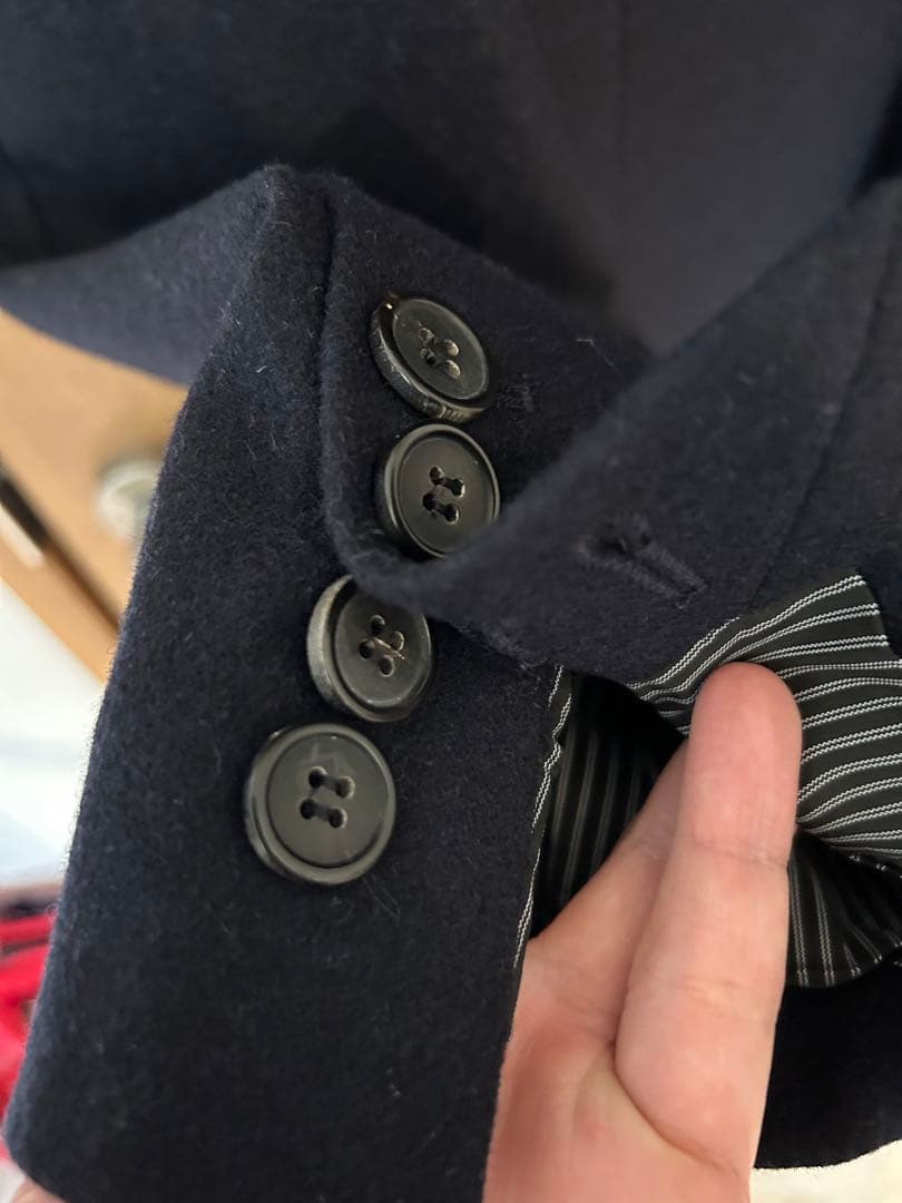 売り切り　ami paris チェスターコート　紺44