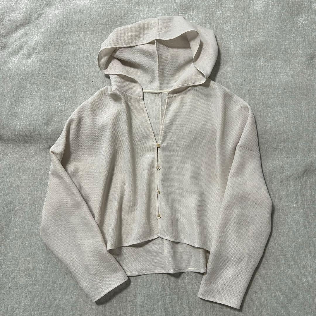 【新品】NOBLE⭐︎ 今季完売　ブリーズメッシュショートフードブラウス