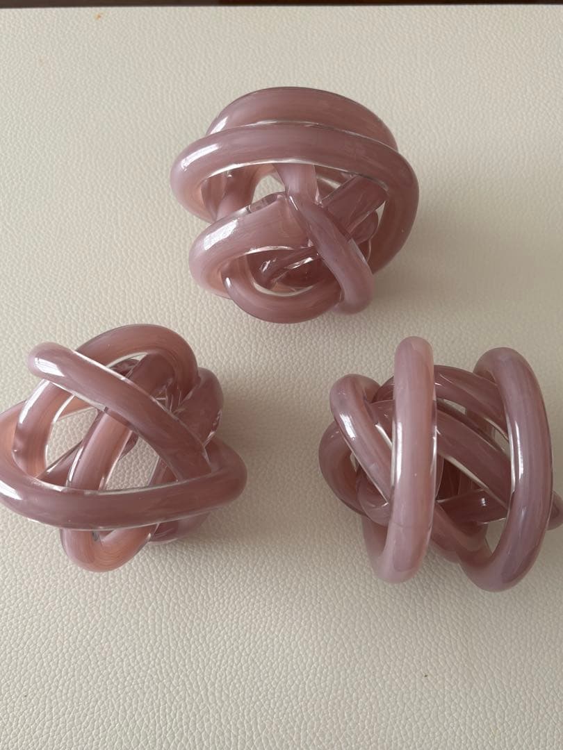 Hsi Chen◇ガラス花どめ　アイボリー1個＆ピンク 7個◇オブジェ