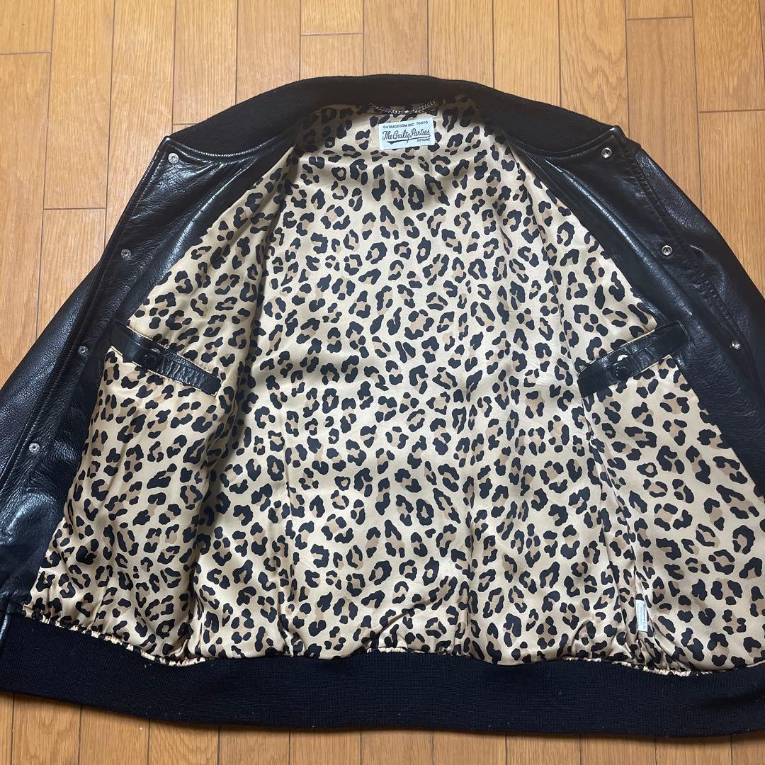 極美品　ワコマリア LEATHER VARSITY JACKET スタジャン