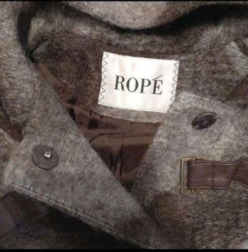 新品　ROPE　ダッフルコート風モヘア混ショートコート